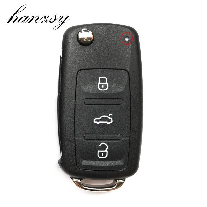 Чехол для пульта дистанционного управления с 3 кнопками VOLKSWAGEN VW Golf Sagitar Polo MK6 Passat