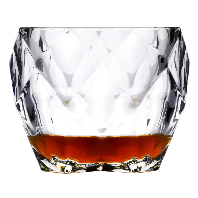 Creative Thick Prism Crystal Whiskey Glass Tops Design Tumbler Glasses Of Wine Spirit XO Brandy Vodka Cup Home Bar Wineglass | Дом и сад