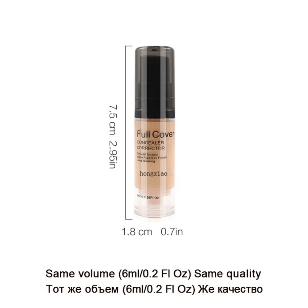 Full Cover Concealer Moisturizing Brighten Skin Color Pimples Freckles Scars Liquid Cream | Красота и здоровье