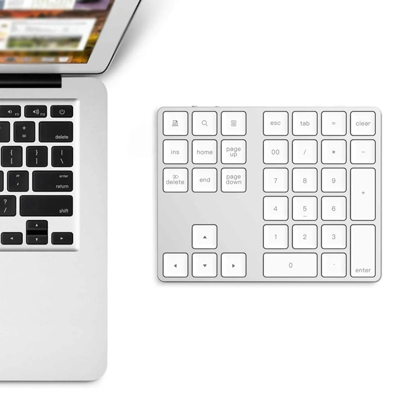 Алюминиевый сплав Беспроводные Bluetooth цифровые клавиши клавиатуры с USB 3 0