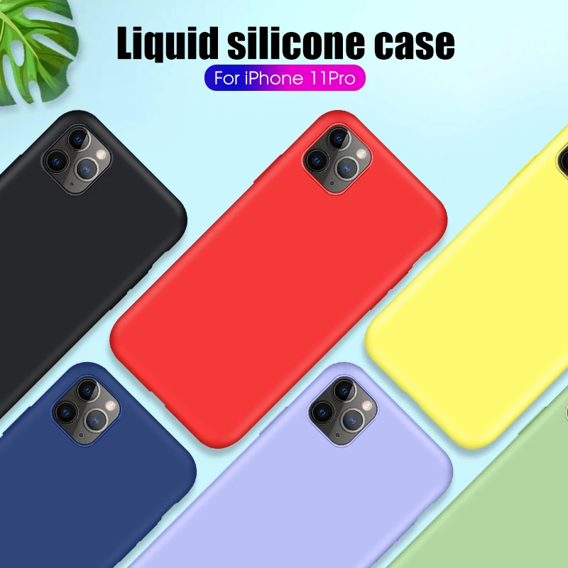 Мягкий жидкий силиконовый чехол для IPhone 11 Pro Max XS XR X 6 S Чехол MAX темно-зеленый Coque |