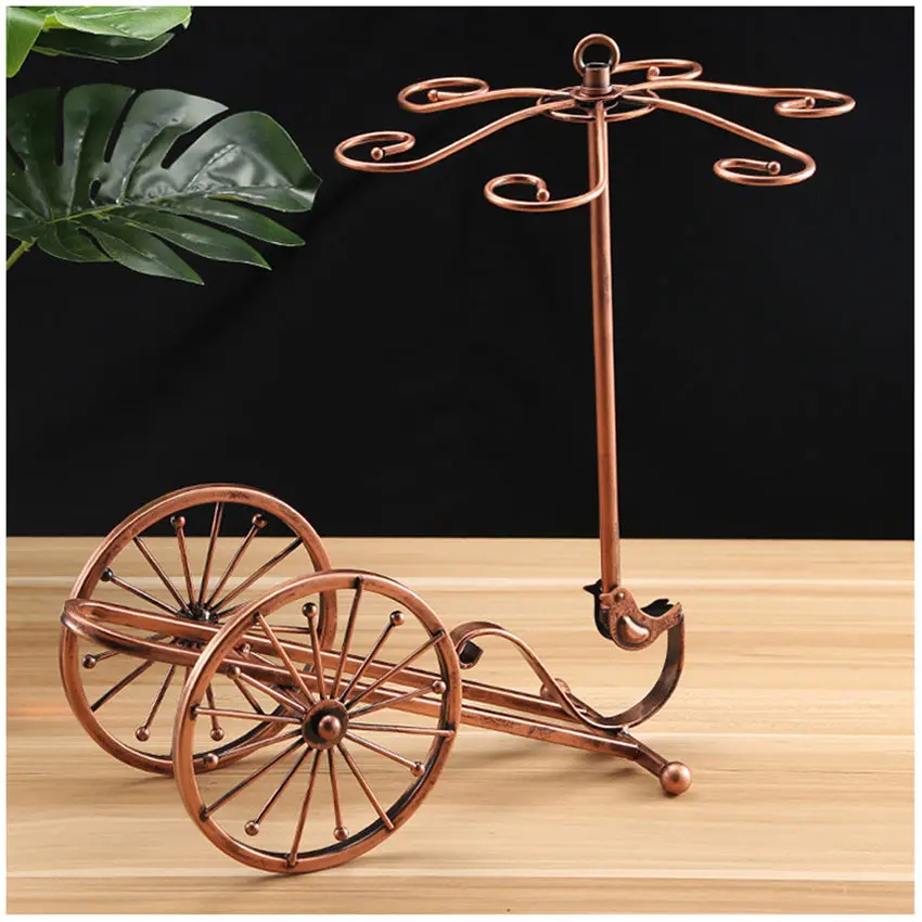 Ретро карета Красный Держатель винного бокала креативная винная подвесная чашка