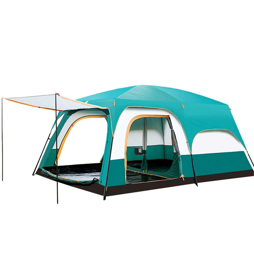 

Camping two rooms and one living room rainproof tent Camping 6-8-10-12 people, two rooms and one living room big tent