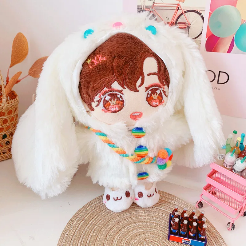 

20cm Sean Xiao Xiao Zhan Doll rabbit shape loose coat Model Doll Clothes parts Children's Christmas gifts