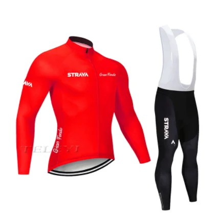 STRAVA road bike team 9D cojin de equitacion traje de primavera y otono camisa de manga larga jersey