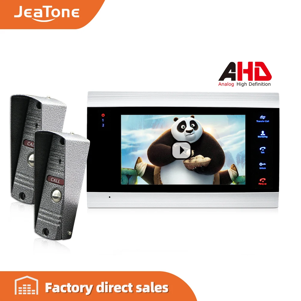 Видеодомофон 720P/AHD 7 дюймов дверной звонок система безопасности голосовые