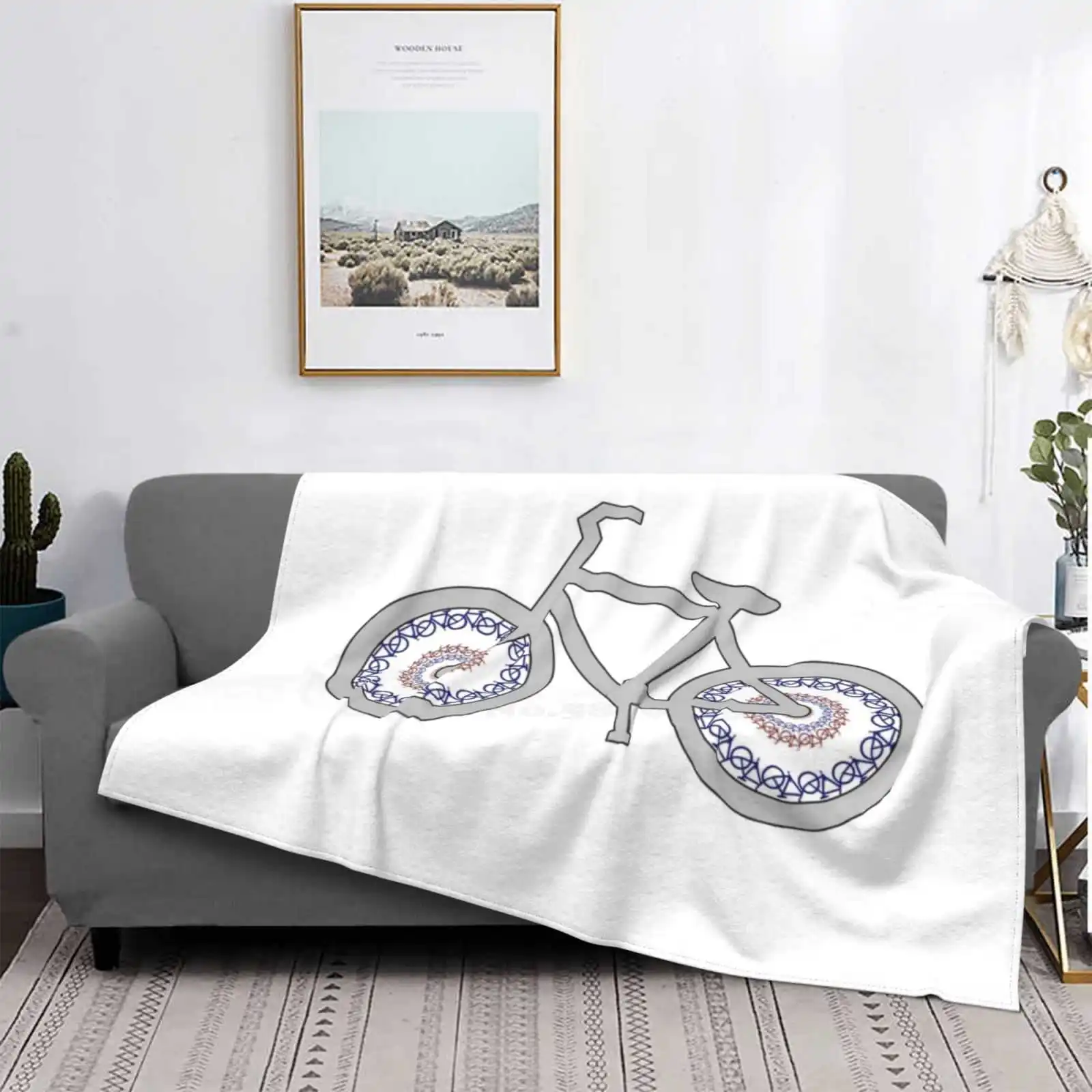 

Супертеплые мягкие одеяла для велосипеда, диванная подушка/кровать/дорожный велосипед, фракталь с абстрактным изображением дорожного вело...