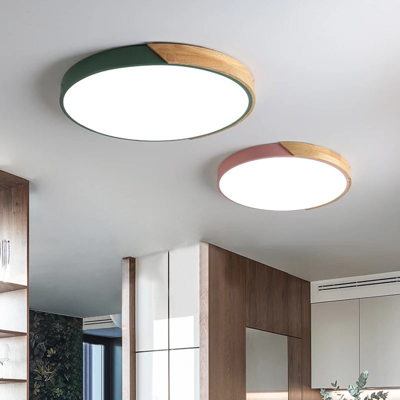 

D600 Ultra-thin LED ceiling lamp Nordic bedroom Macaron room lamp study balcony corridor hallway lamps