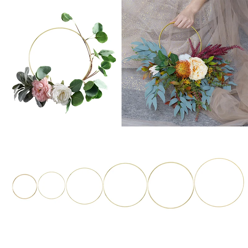 

10-40cm Metal Ring Dream Catcher for Wedding Wreath Decoration Home Hanging Hoop Garland Dream Catcher Accessories