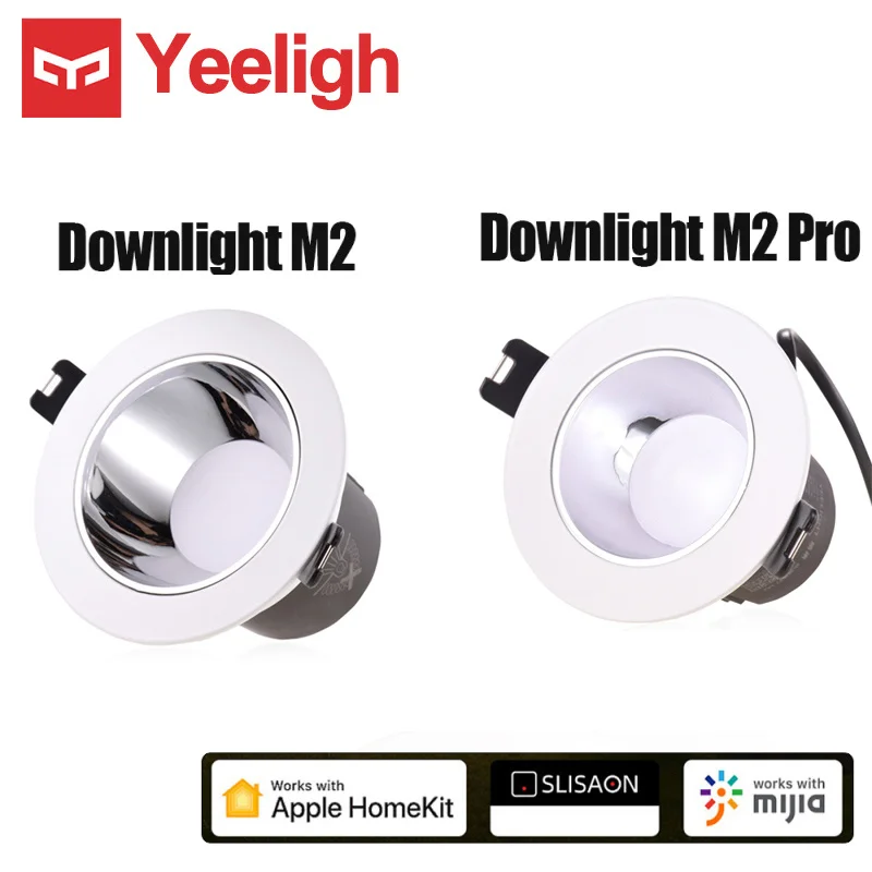 

Yeelight Smart Downlight M2/M2 Pro Bluetooth Mesh 2700-6500K Smart Home Downlight Works For Apple Homekit Mihome App