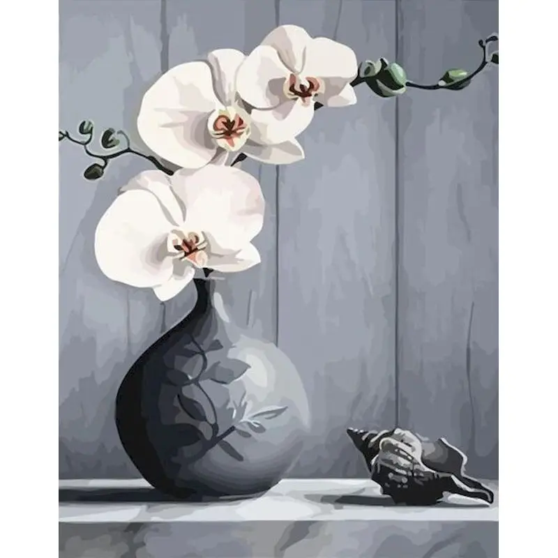 

GATYZTORY 60x75cm DIY Painting By Numbers Flowers Picture Coloring Zero Basis HandPainted Oil Painting Home Decor Unique Gift