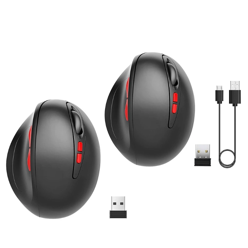 

2021 New Wireless Optical 2.4G Vertical Mouse 7Buttons RGB Fashionable Ergonomic for Home
