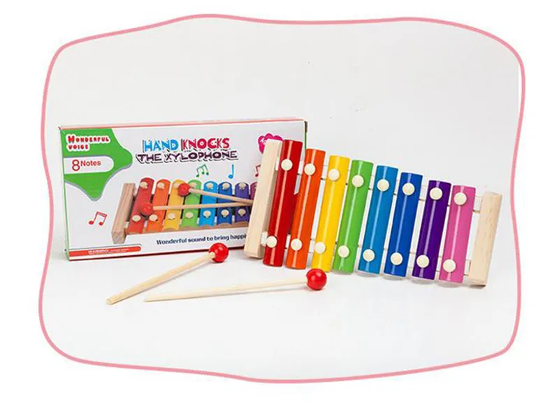 Pudcoco Kids Children's Musical Toys For Toddler Instruments Xylophone Educational Intelligence Developmental Wooden Gifts | Игрушки и