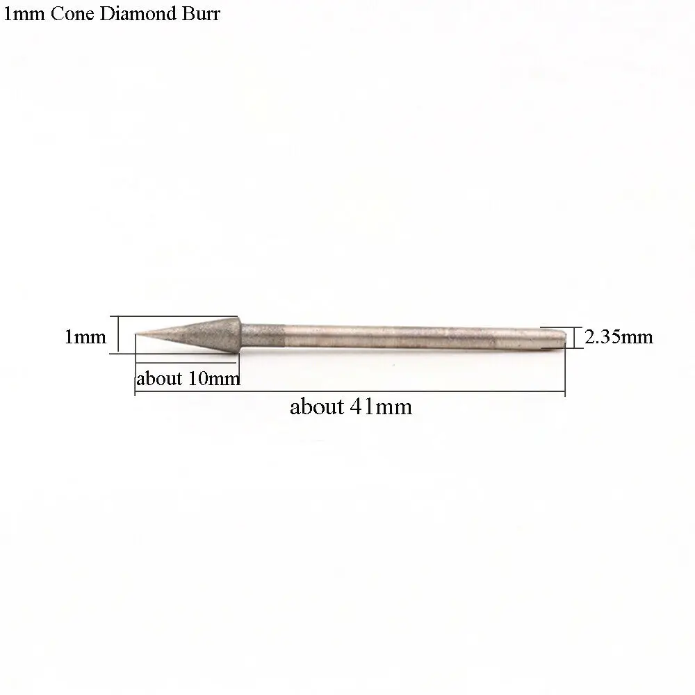 0 8-4 мм конусное алмазное сверло для шлифовки гравировки 1200 Грит стекла нефрита |