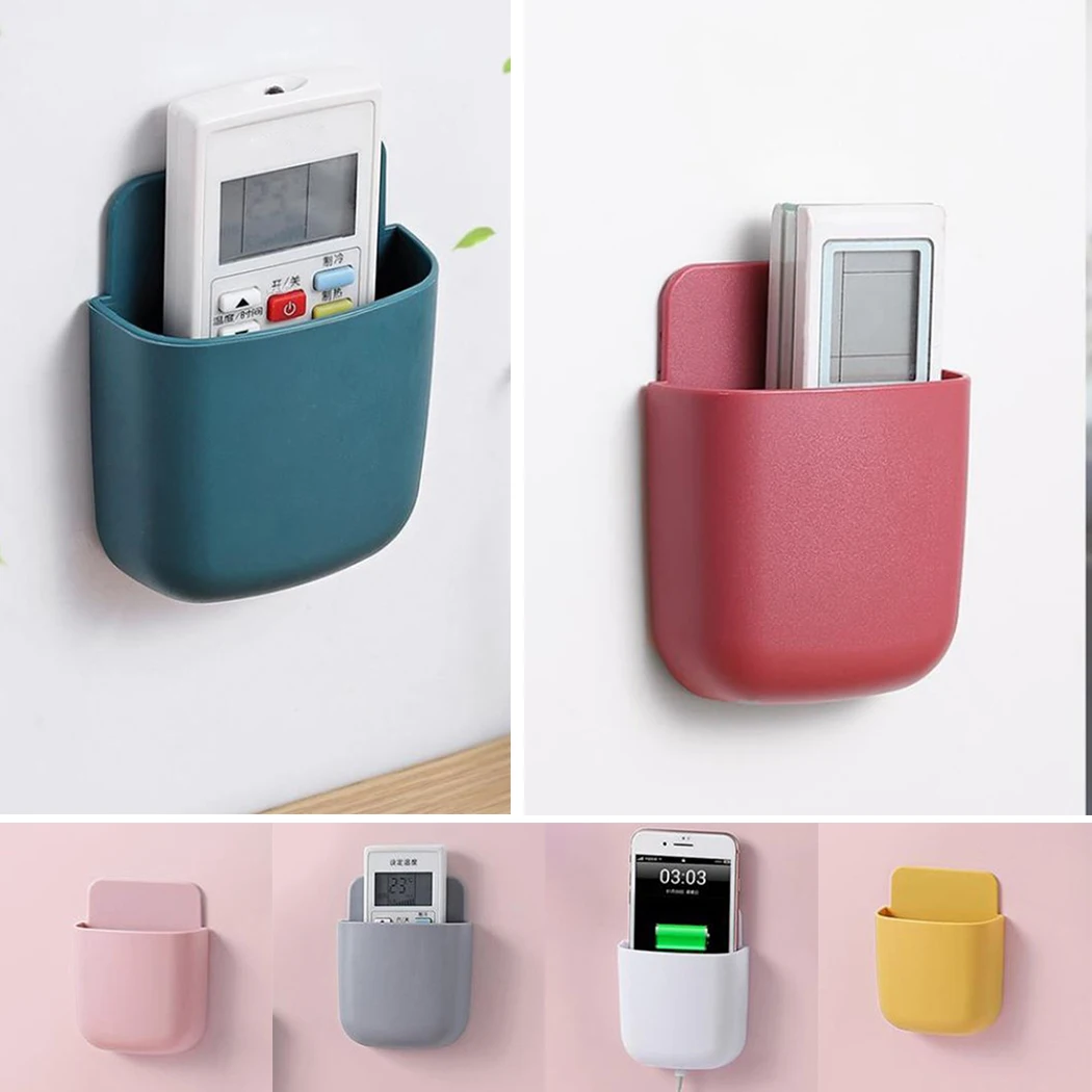 

Wall-Mounted TV Air Conditioner Remote Control Bracket Mobile Phone Storage Rack Housrhold Storage Organizer Case
