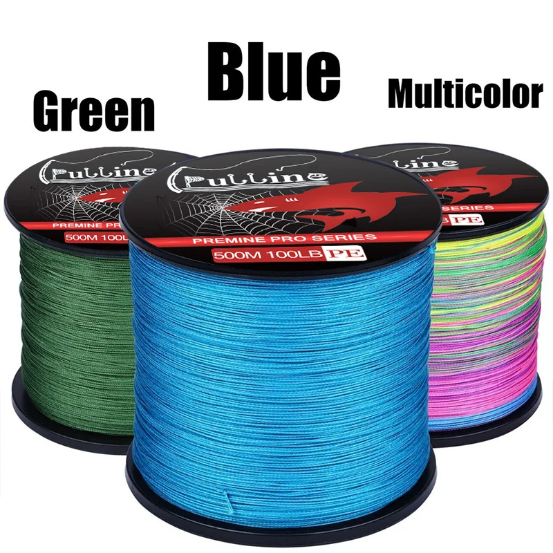 

PULLINE Brand Fishing Line 500M PE Multifilament Braided Fish Line 4 Strands 10lb-100lb Carp Fishing Rope Cord Fishing Tackle