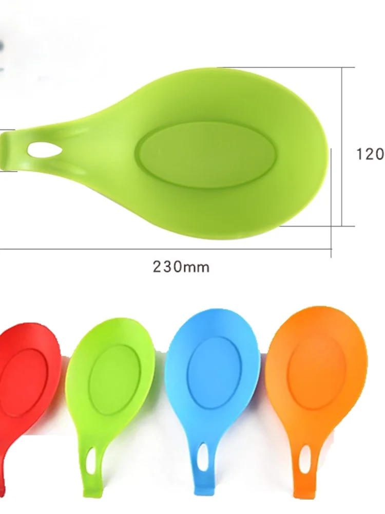 

Silicone Spoon Rest Cooking Utensil Rest Kitchen Stuff Ladle Spoon Mat Holder Home Gadgets For the Kitchen for Convenience Mats