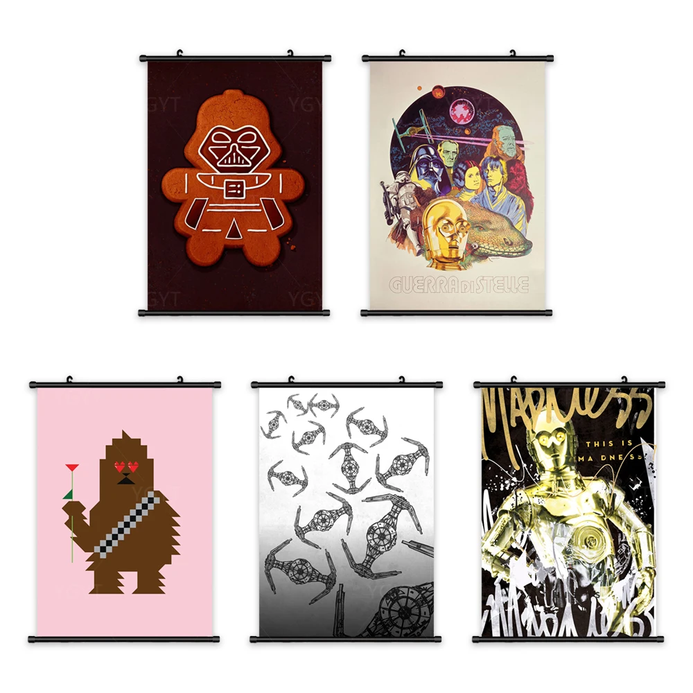 

Hang Painting Star Wars Modern Wall Movie Artwork Picture Plastic Scroll Print Disney Canvas Poster Home Decor For Living Room