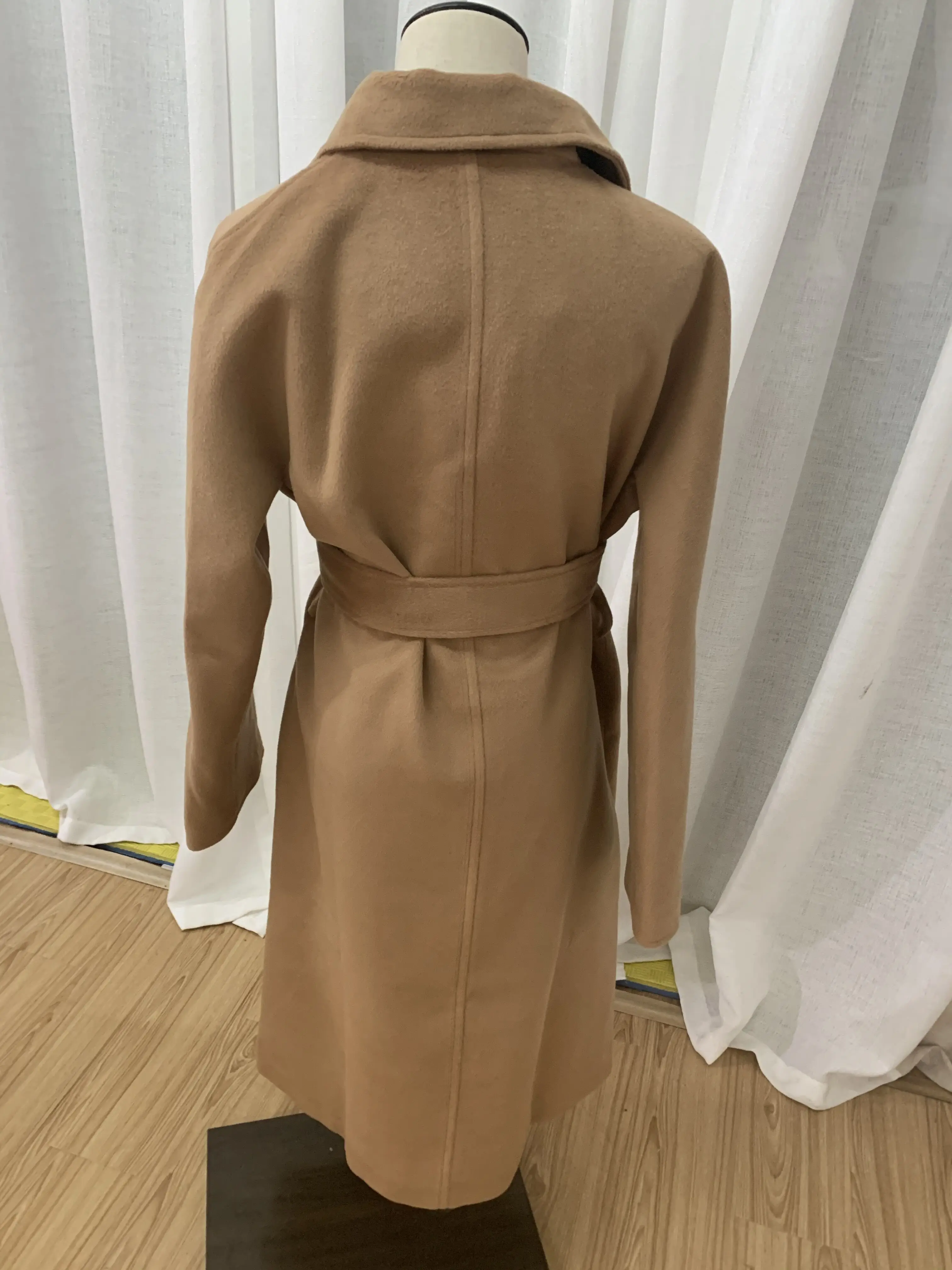 Зимнее женское шерстяное пальто 2020 элегантное теплое длинное офисное