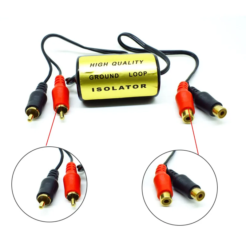 

Audio Anti-Noise RCA Ground Loop Isolator Noise Filter Female To Male Earthing High Quality For Car Audio Systems Anti-Noise New