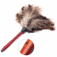 anti static ostrich feather fur wooden handle brush duster dust cleaning tool household cleaning tools household merchandises
