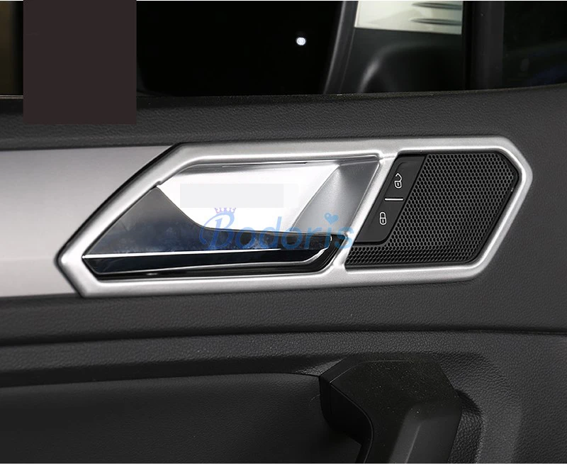 Для Volkswagen VW Tiguan L карбоновая цветная внутренняя дверная ручка, отделка чаши, хромированные аксессуары для стайлинга автомобилей