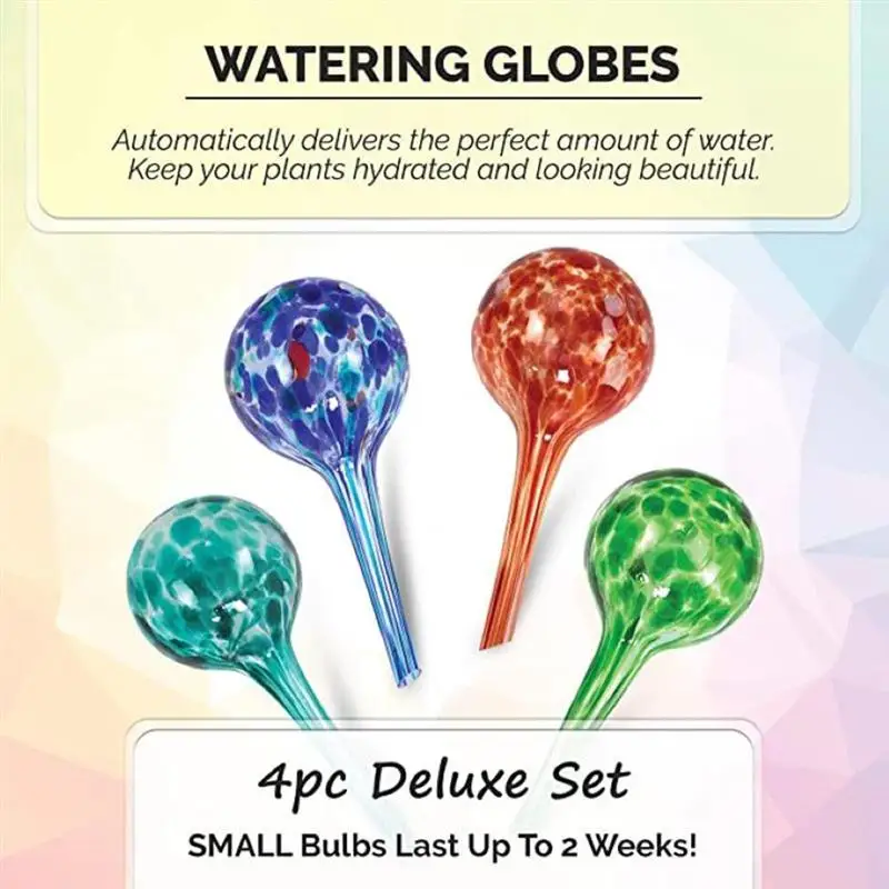 

4PCS/set Novelty Automatic Watering Bulb Balls Watering Device Houseplant Plant Pot Ball Globe Garden Waterer Drip Irrigation