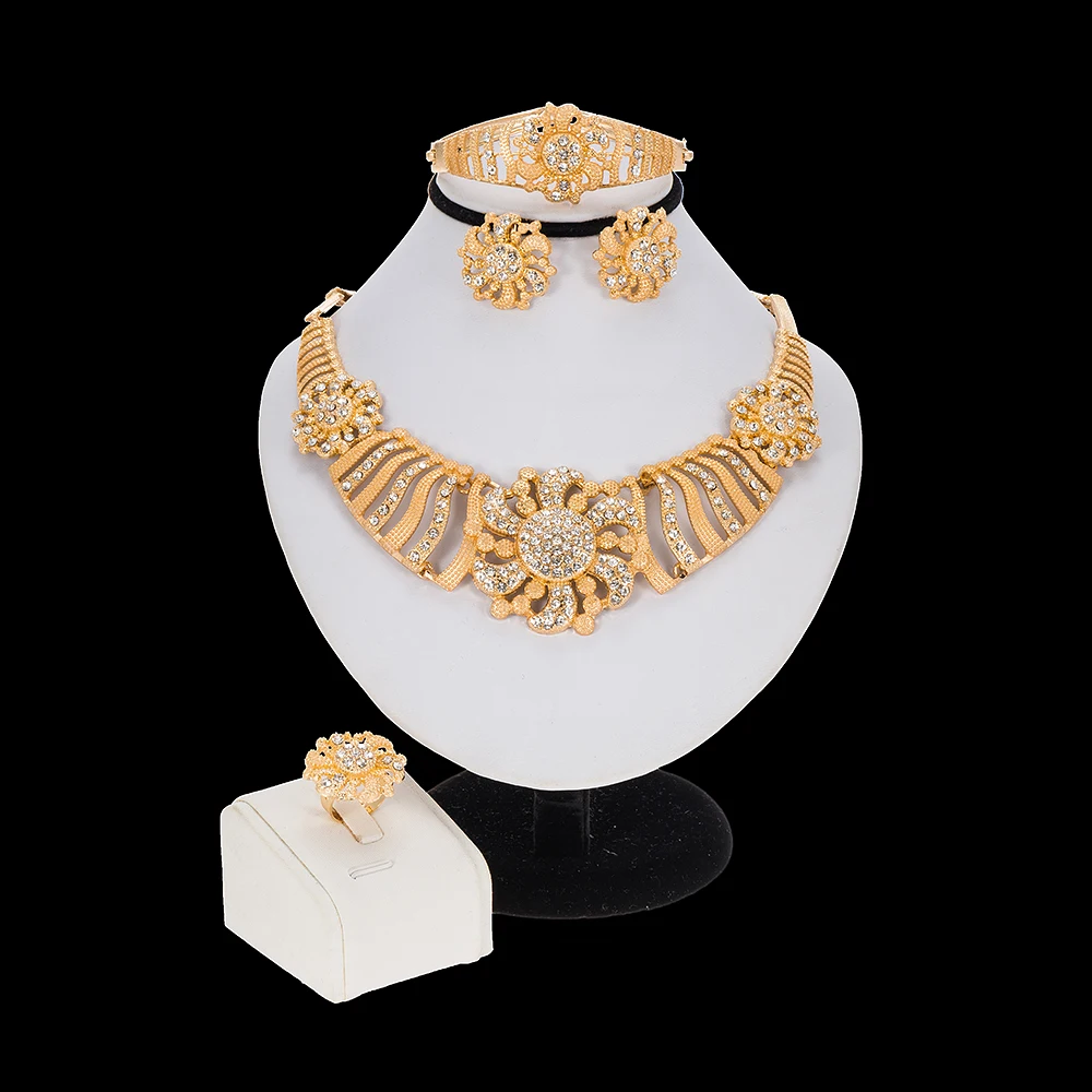 Роскошный комплект ювелирных украшений для свадьбы в эфиопском стиле ювелирные