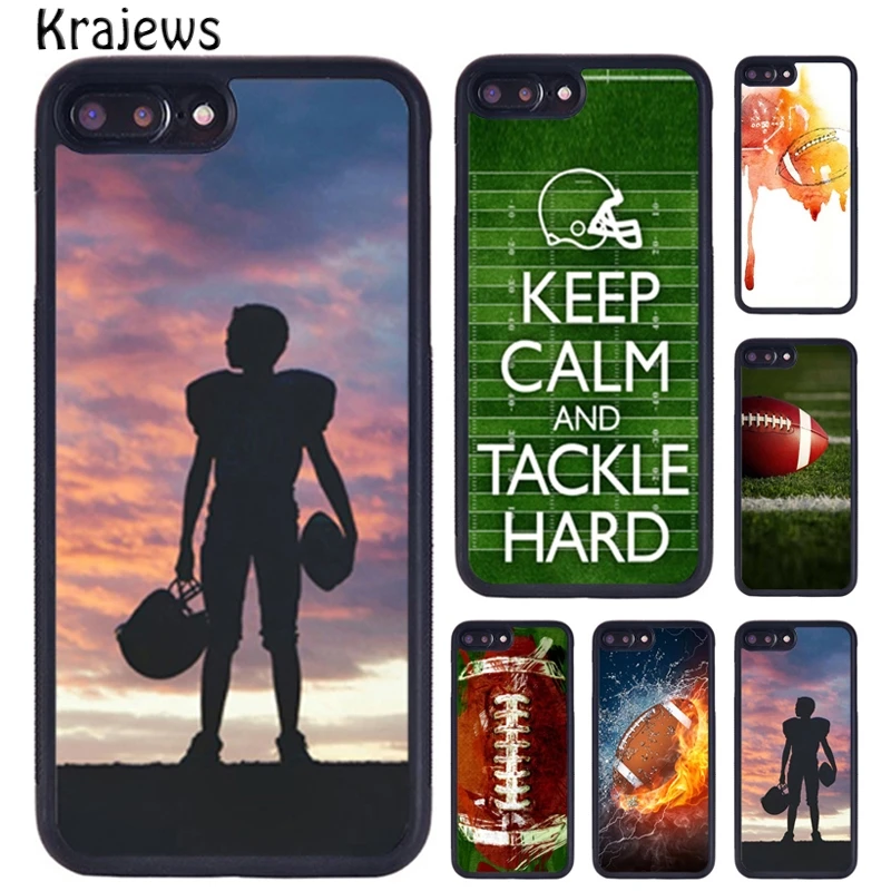 Резиновый чехол krajew для телефона с изображением американского футбола iPhone X XR XS 11