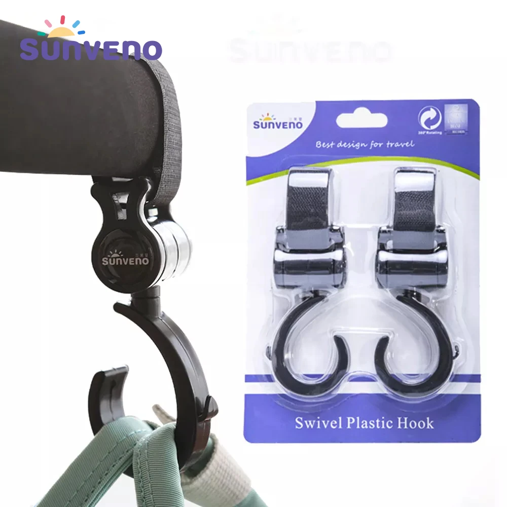 Sunveno крючки для детской коляски Коляска вращающаяся на 360 сумка подгузников