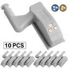 10 шт. светодиодные локальные светильники для подсветки шкафов светильник Smart Touch Индукционная внутренняя шарнирная лампа Сенсор светильник s для шкаф-купе дял спальни кухонный шкаф ночной Светильник s