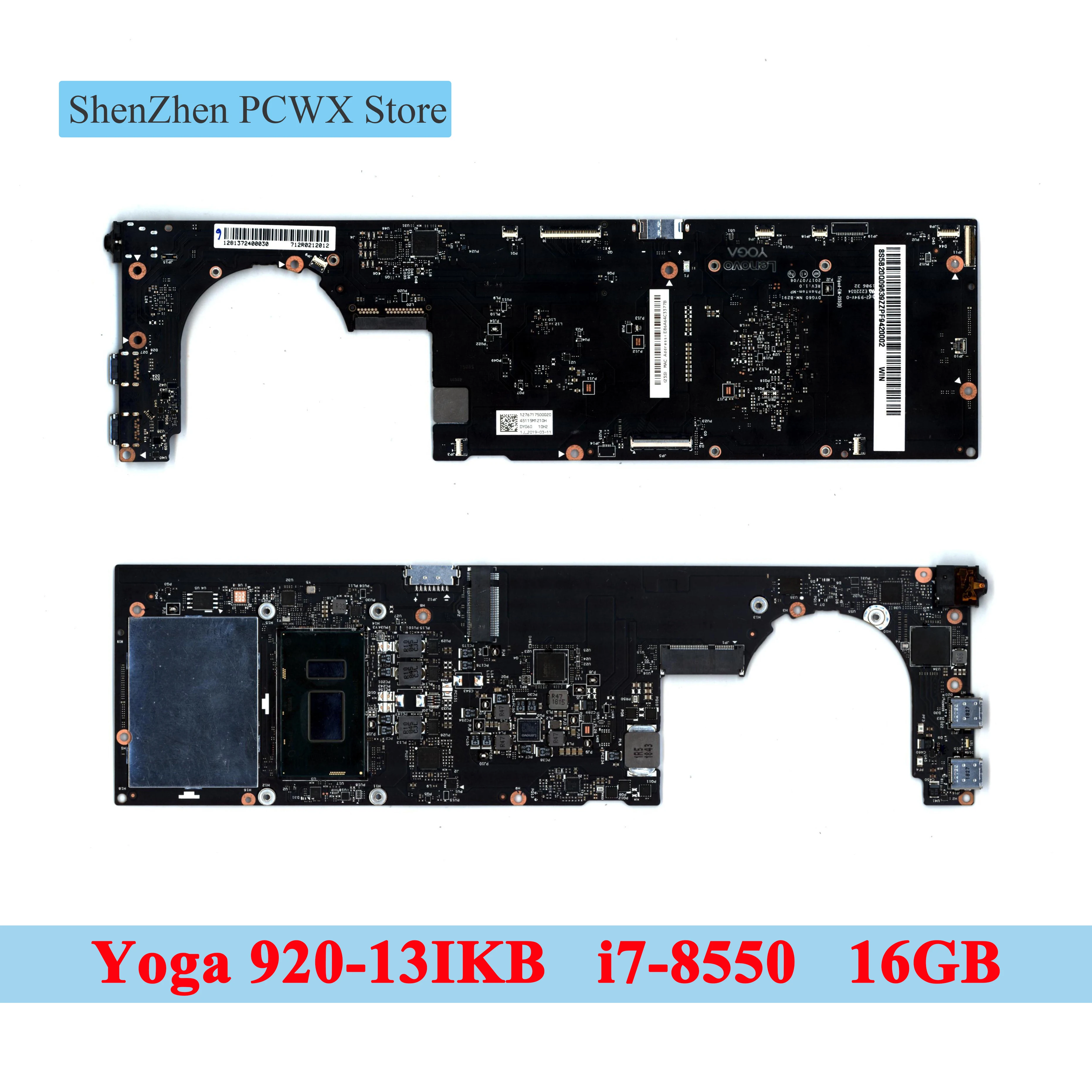 Материнская плата для ноутбука Lenovo ideapad Yoga 920 13IKB 80Y7 Glass 80Y8 Встроенная 5B20Q09639 DANL 6CMB6F0