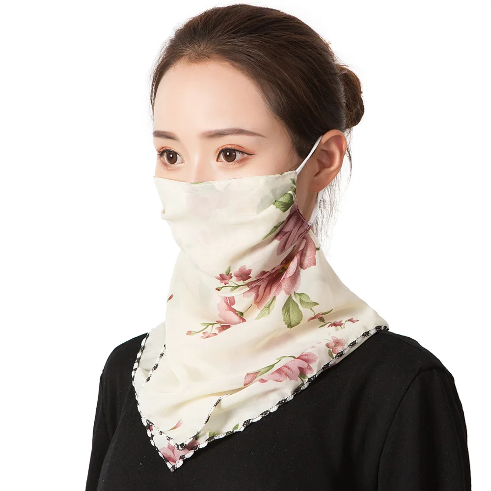 Hot sell mouth mask Lightweight Face Mask scarf Sun Protection Outdoor Riding Masks Protective silk Scarf Handkerchief |