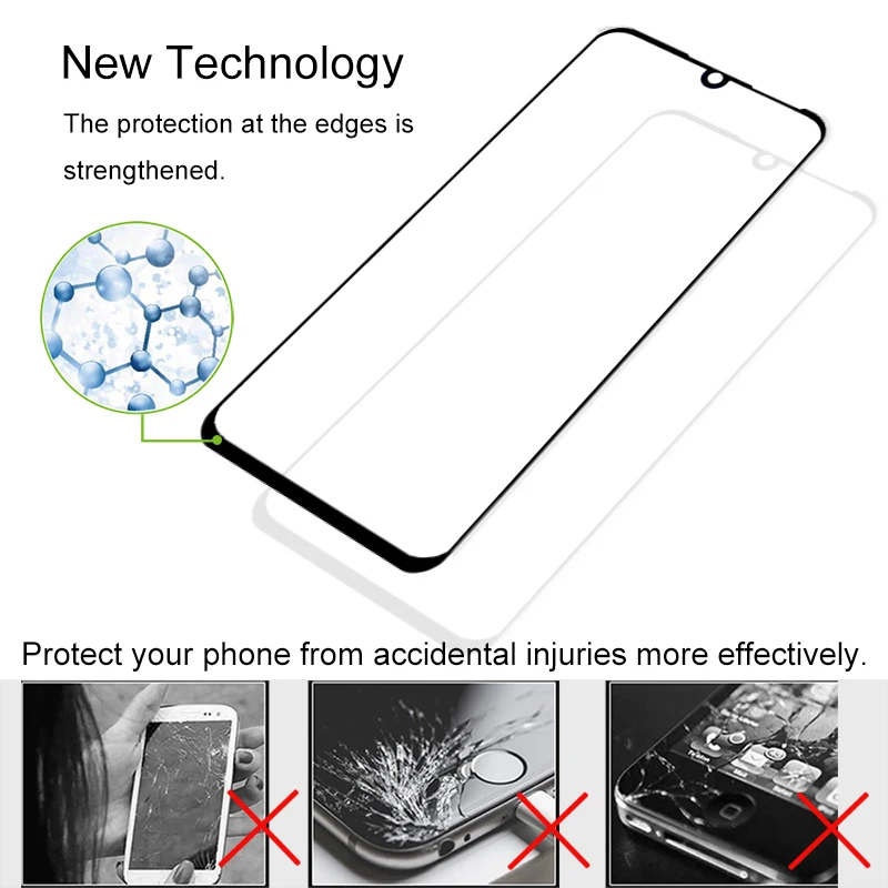 Закаленное стекло с полным покрытием для Xiaomi Mi 8 9 SE 8X 9X 6X A2 A3 Lite 9T pro 9H Защита экрана