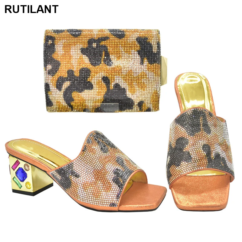 Новинка итальянская обувь и сумочка женские Свадебный комплект из обуви сумки