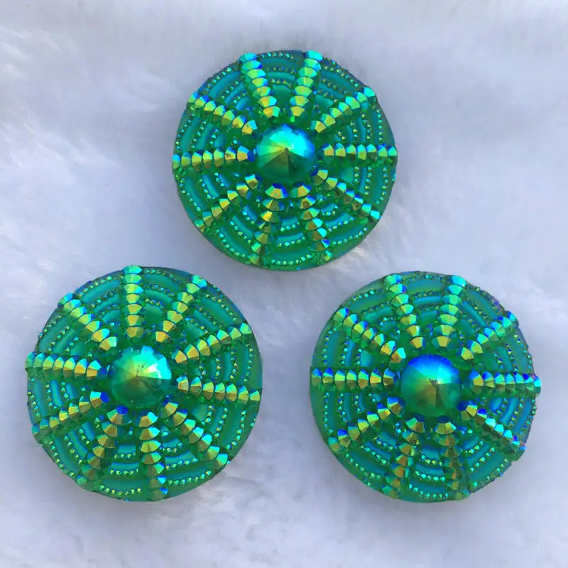 30 мм Стразы круглые палки на камнях с плоской задней частью Швейные бусины для