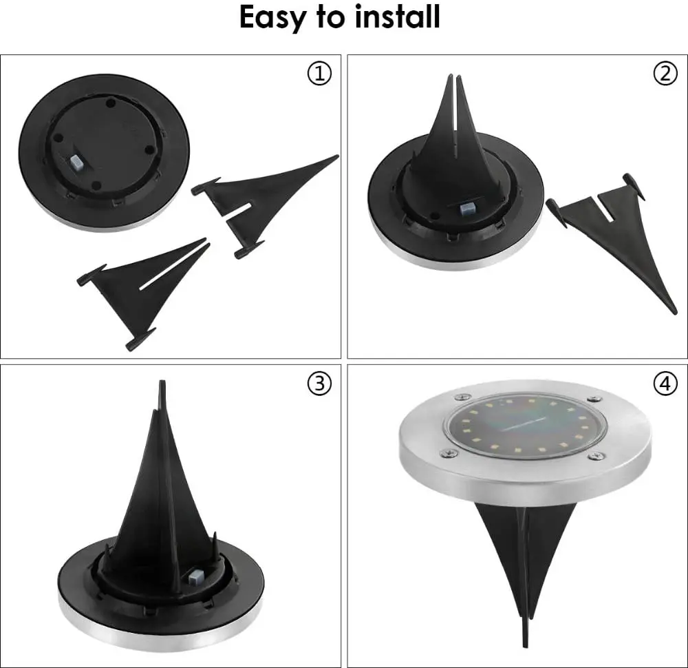 

8PCS LED Solar Path Light 16LED /20 LED Solar Power Buried Lights Ground Lamp Outdoor Path Way Garden Decking Underground Lamps