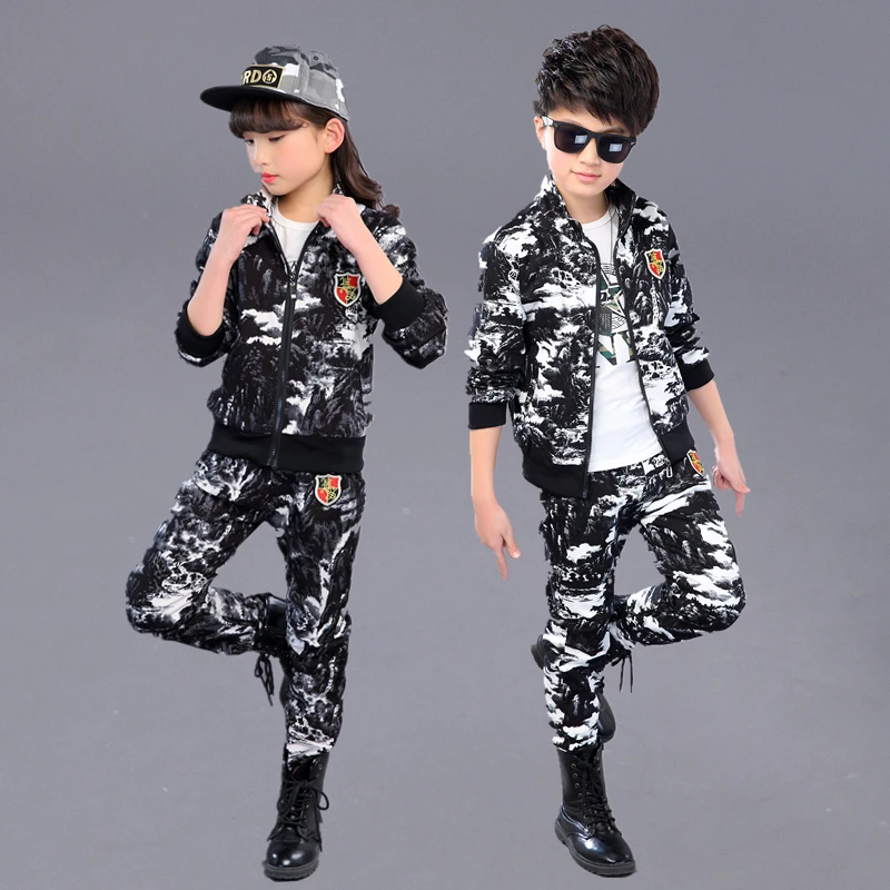 Спецпредложение спортивный костюм в стиле милитари для мальчиков и девочек