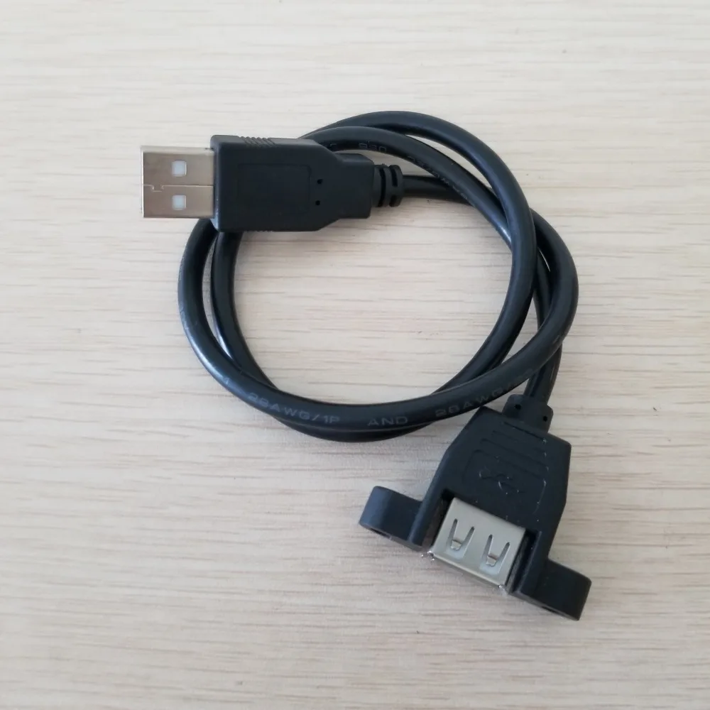 50 см винтовой блокировочный панельный кронштейн USB 2 0 Тип A штекер гнездо
