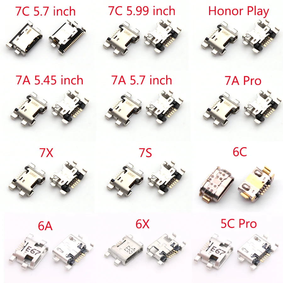 Зарядная док-станция с разъемом Micro USB Type-C 10 шт. разъем для HuaWei Honor Play 7C 7A 7X 7S 6C 6A 6X 5C
