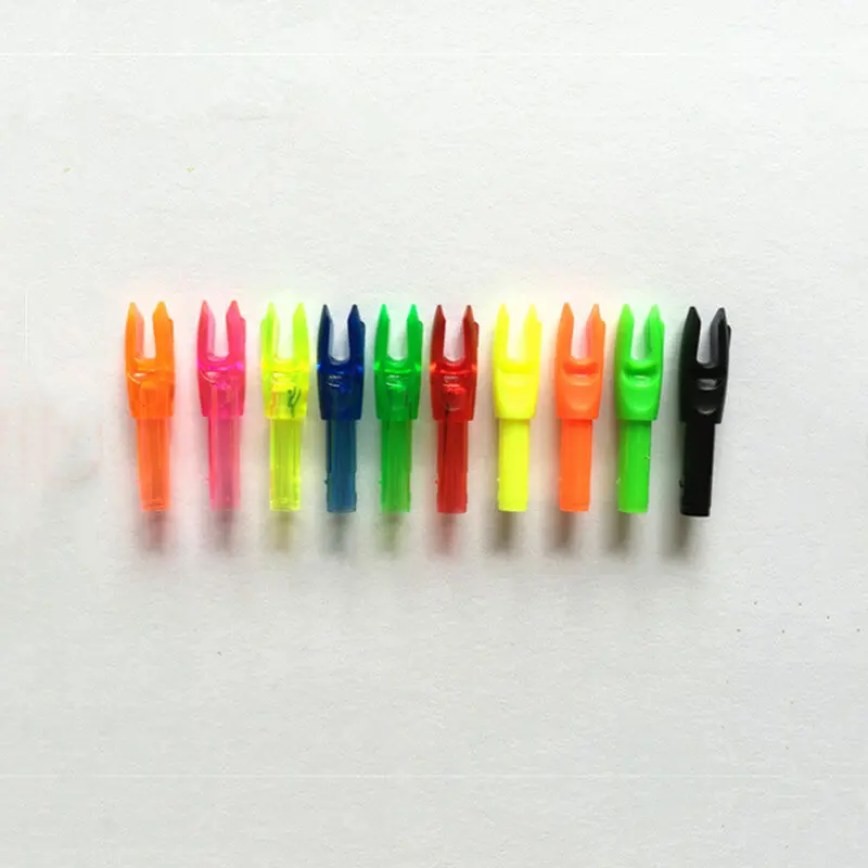 

100pk пластиковые прозрачные стрелы для стрельбы из лука L Nock для ID 4,2 мм Углеродные алюминиевые стрелы DIY