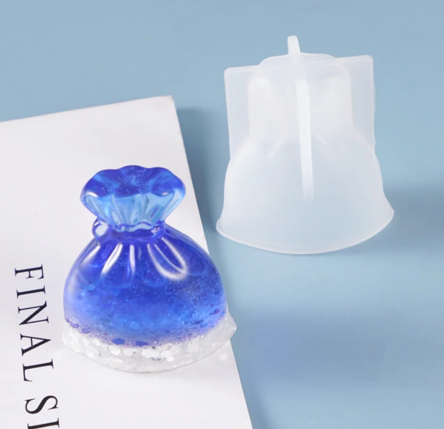 

Epoxy Resin Candle Mold Craft Souvenir Creative Money Lucky Fortune Bag Set Up Ornaments DIY Silicone Decorative Accessory