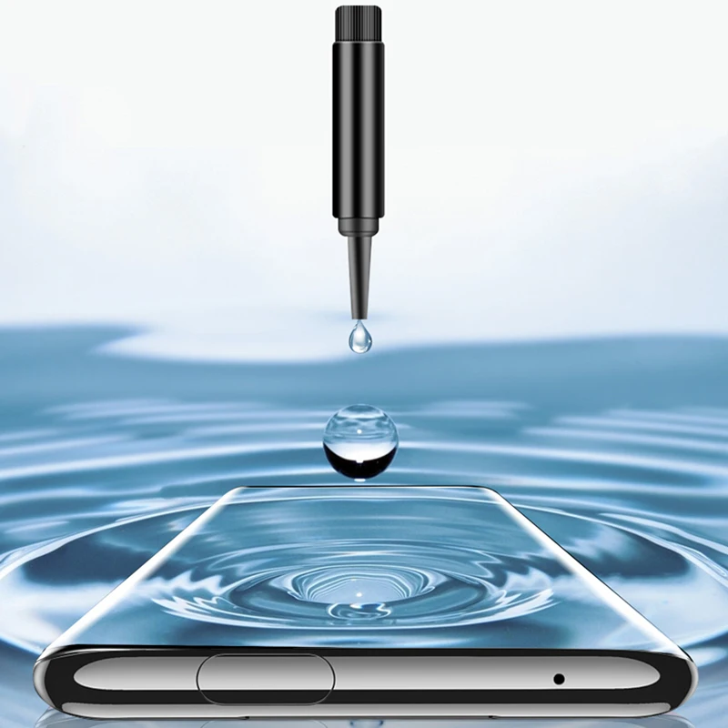Закаленное стекло с полным покрытием клея для Oneplus 7 T Pro пленка экрана жидким