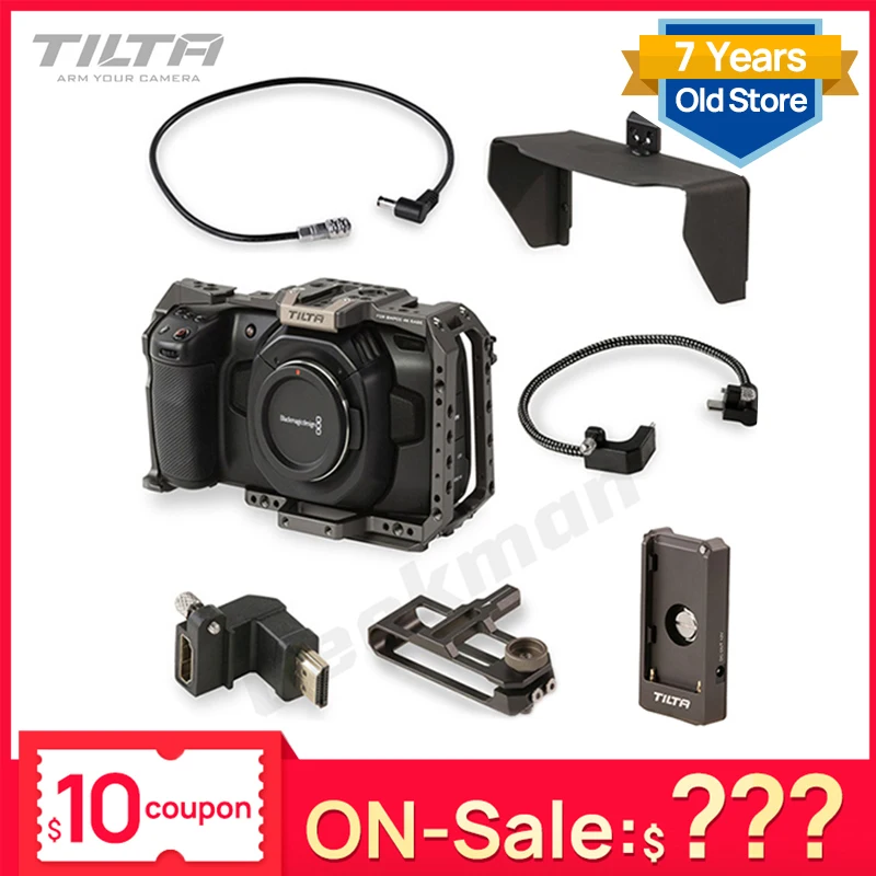 Чехол Tilta BMPCC 4k 6K для камеры DSLR с держателем SSD накопителя Sunho кабель питания