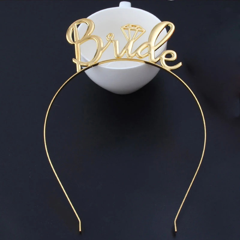 Диадема с буквами для невесты модная металлическая повязка на голову свадебное