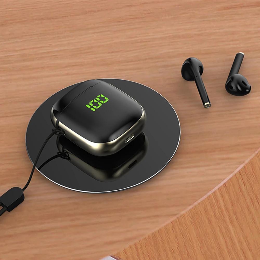 Новые Bluetooth V5.0 наушники беспроводные наушники стерео наушники гарнитура с дисплеем батареи зарядная коробка для iPhone samsung