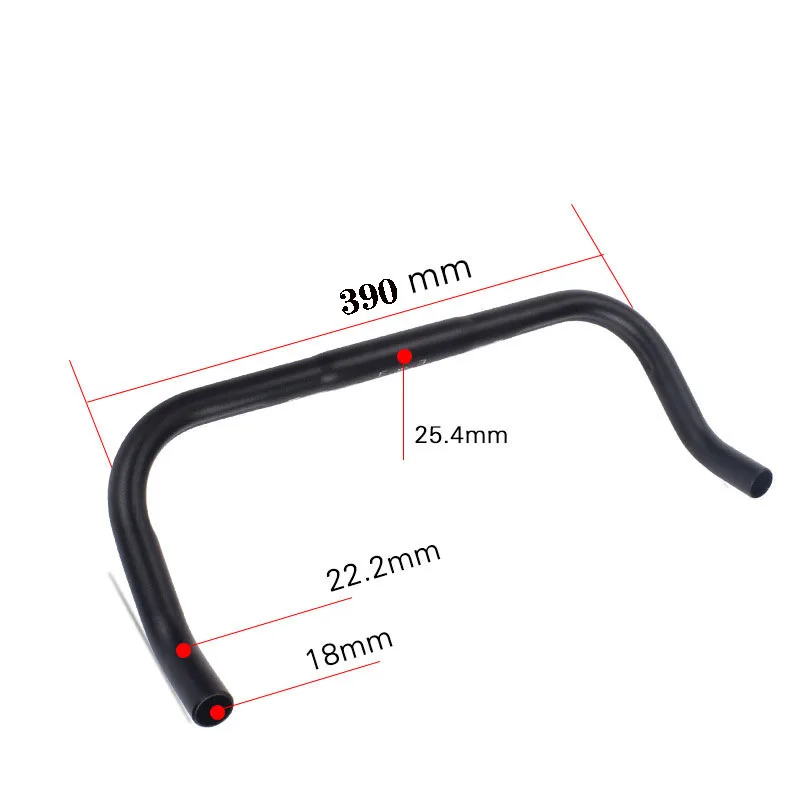 Fixie руль для велосипеда 25 4 мм 390 Дорожный гудок TT из алюминиевого сплава