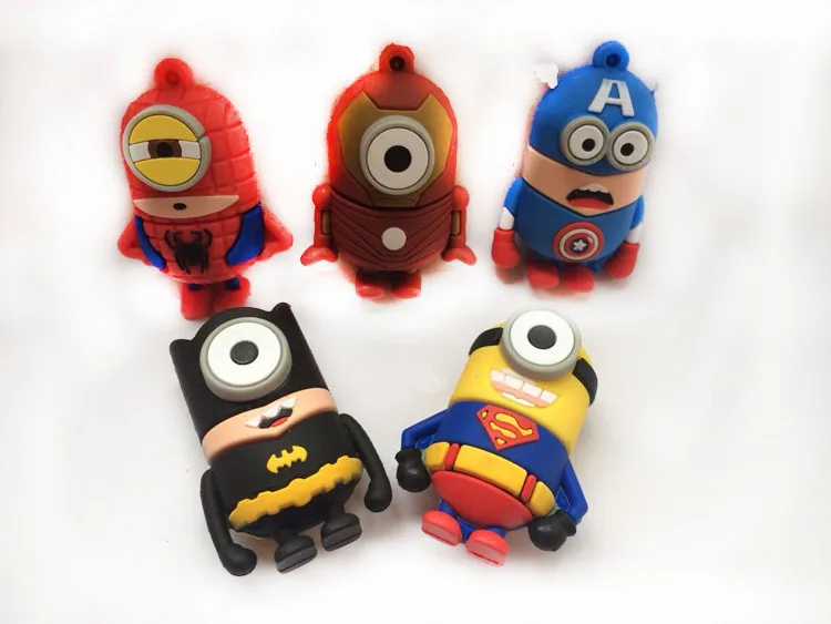 USB флеш-накопитель с героями мультфильмов, Супермен, ручка-накопитель, 4 ГБ, 8 ГБ, 16 ГБ, 32 ГБ, 64 ГБ, 128 ГБ, флешка, игрушка, USB флешка, персональный мини USB ключ