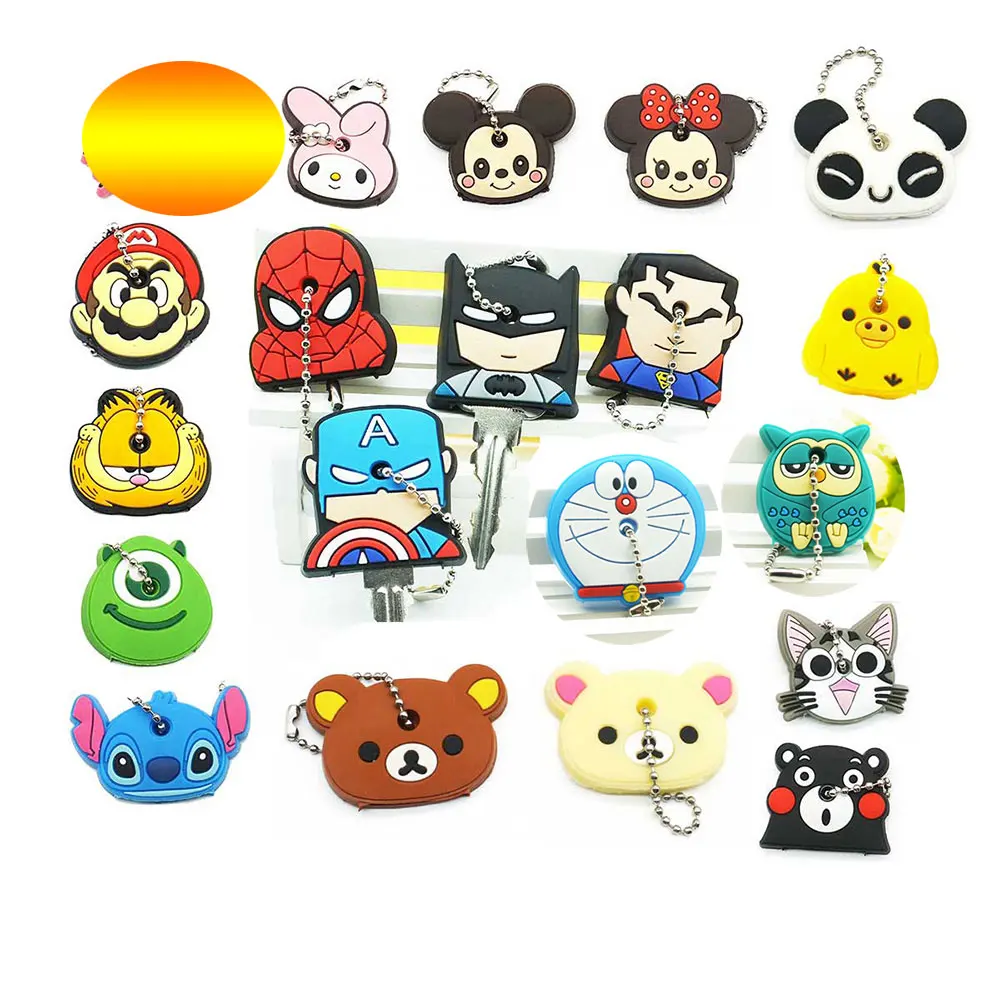 20 шт. в комплекте мультяшный силиконовый защитный чехол для ключей пылезащитный
