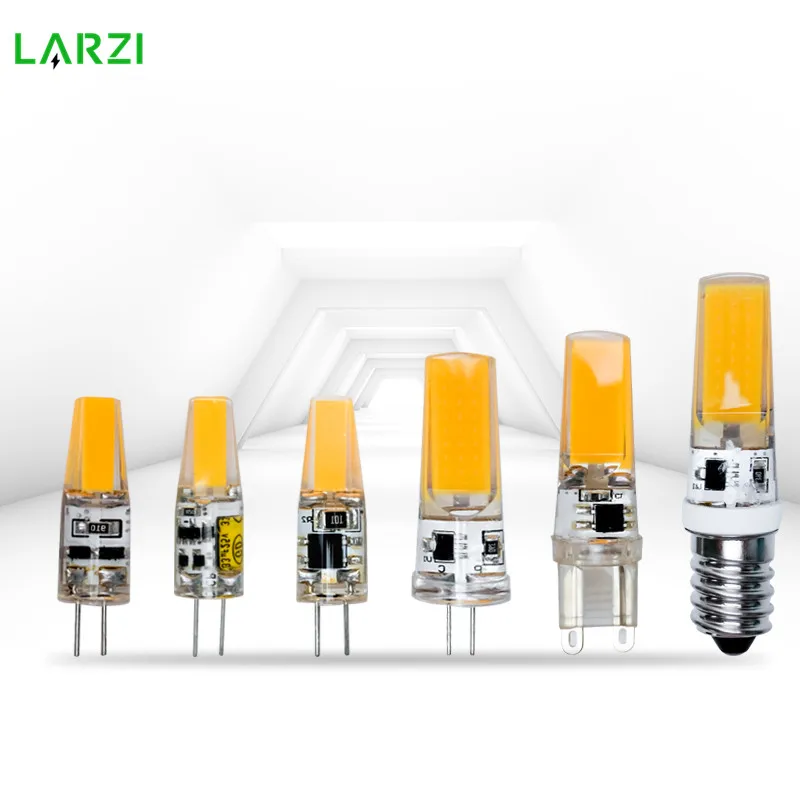 Светодиодный G4 G9 E14 колбы лампы переменного тока/постоянного тока с регулируемой